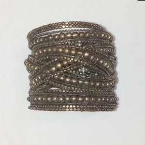 World Market Bronze Beaded Bracelet